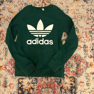 Adidas women’s green XS crewneck